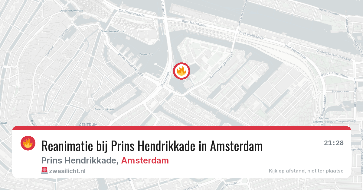 Reanimatie bij Prins Hendrikkade in Amsterdam — 31 mei 2026