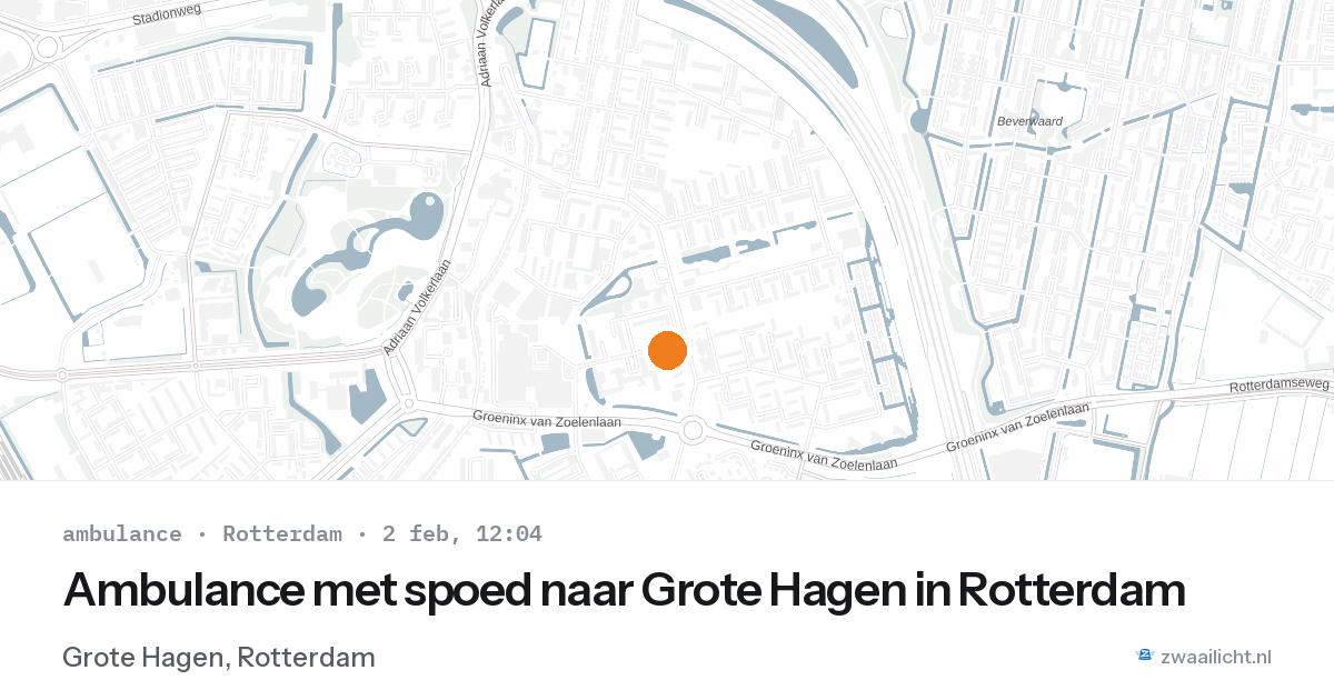 Ambulance met spoed naar Grote Hagen in Rotterdam — 2 feb 2026
