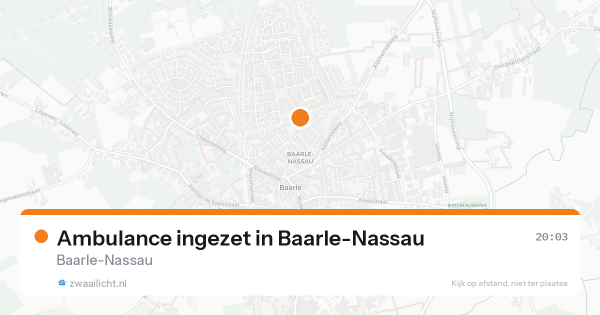 Ambulance ingezet in Baarle-Nassau — 31 jan 2026