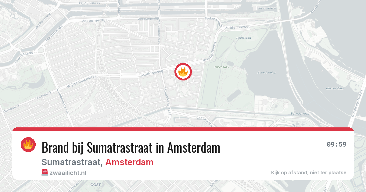 Brand bij Sumatrastraat in Amsterdam — 5 mrt 2026
