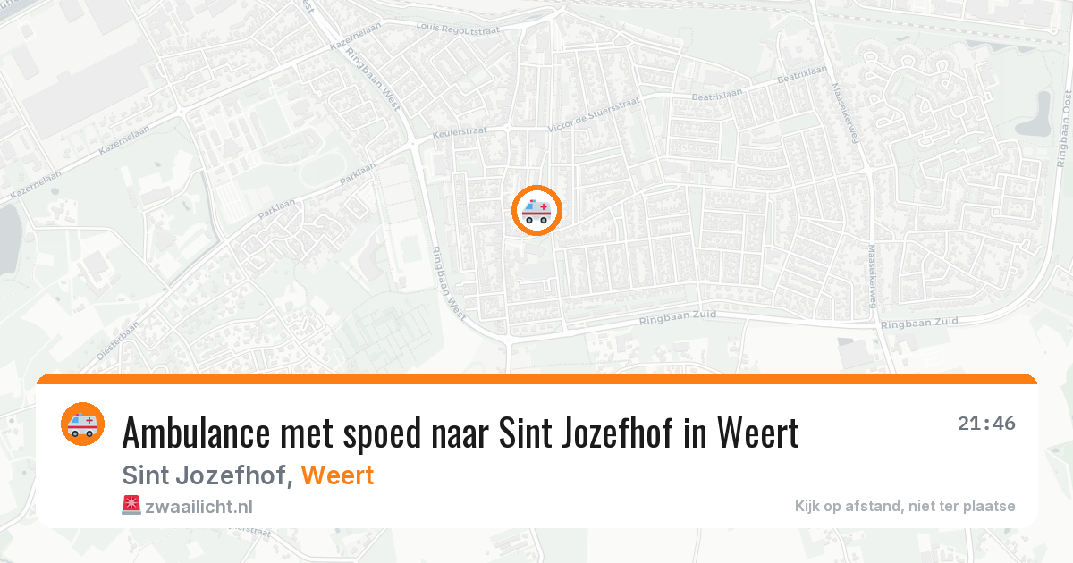Ambulance met spoed naar Sint Jozefhof in Weert — 8 feb 2026