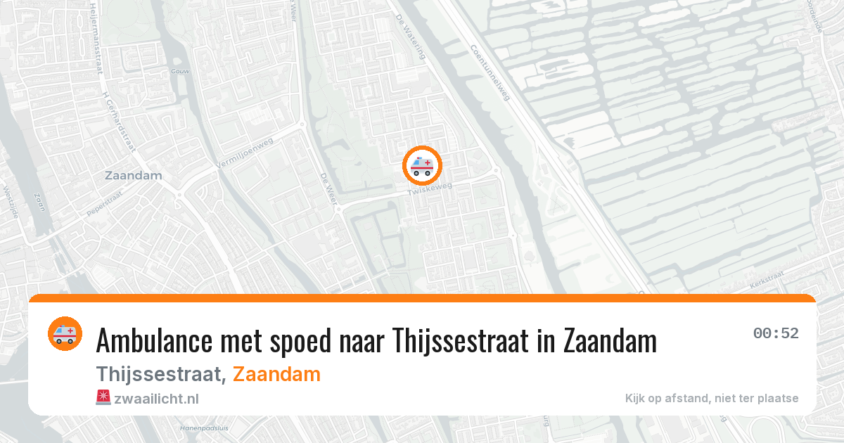 Ambulance met spoed naar Thijssestraat in Zaandam — 5 apr 2026