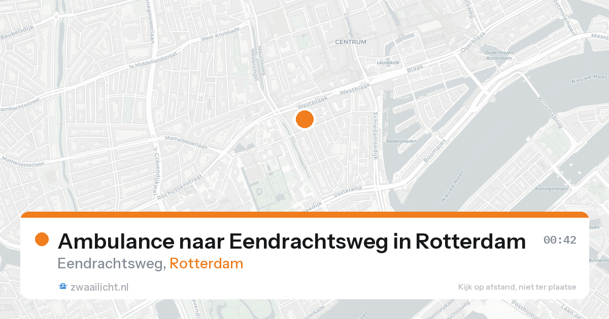 Ambulance naar Eendrachtsweg in Rotterdam — 21 aug 2026