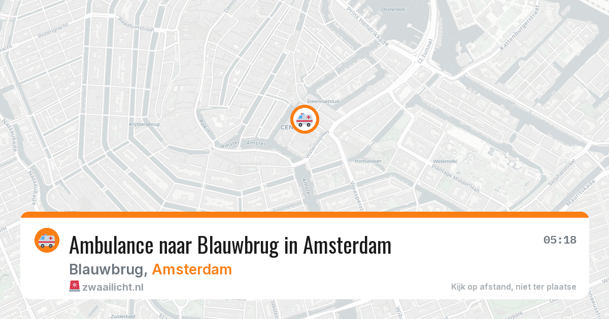Ambulance naar Blauwbrug in Amsterdam — 4 apr 2026