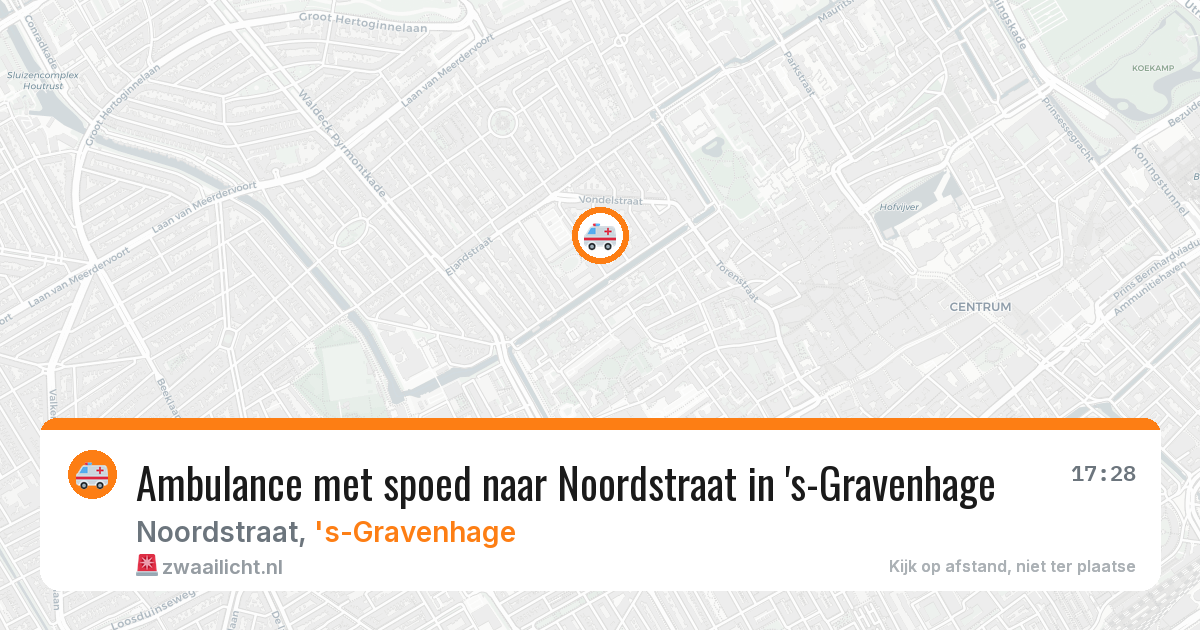 Ambulance met spoed naar Noordstraat in 's-Gravenhage — 5 jul 2026