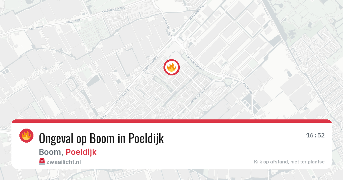 Ongeval op Boom in Poeldijk — 20 jun 2026