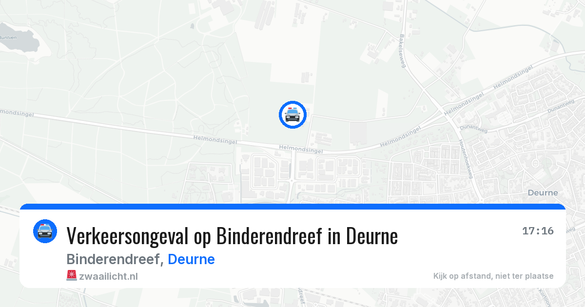 Verkeersongeval op Binderendreef in Deurne — 9 apr 2026