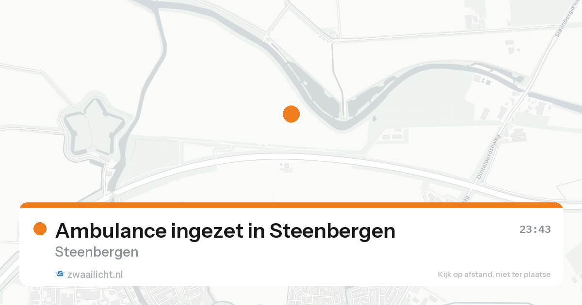 Ambulance ingezet in Steenbergen — 15 aug 2026