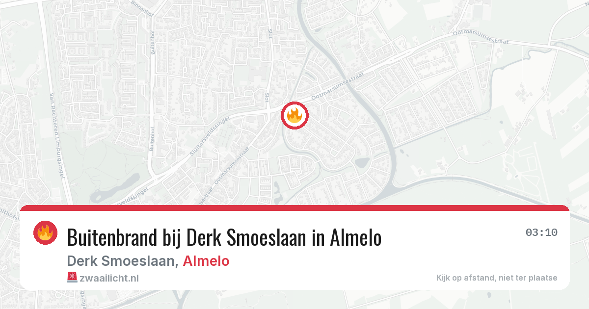Buitenbrand bij Derk Smoeslaan in Almelo — 12 jul 2026