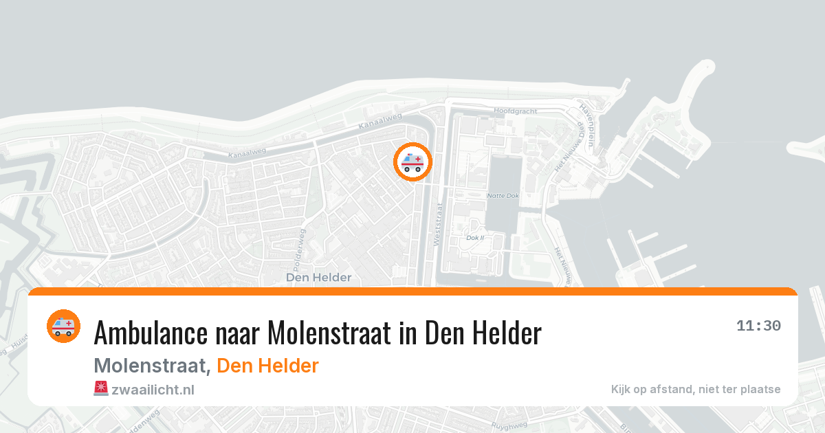 Ambulance naar Molenstraat in Den Helder — 14 aug 2026