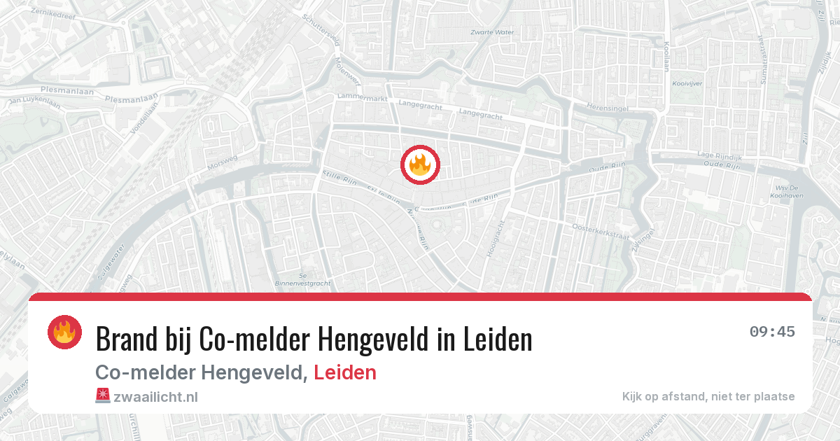 Brand bij Co-melder Hengeveld in Leiden — 28 jun 2026