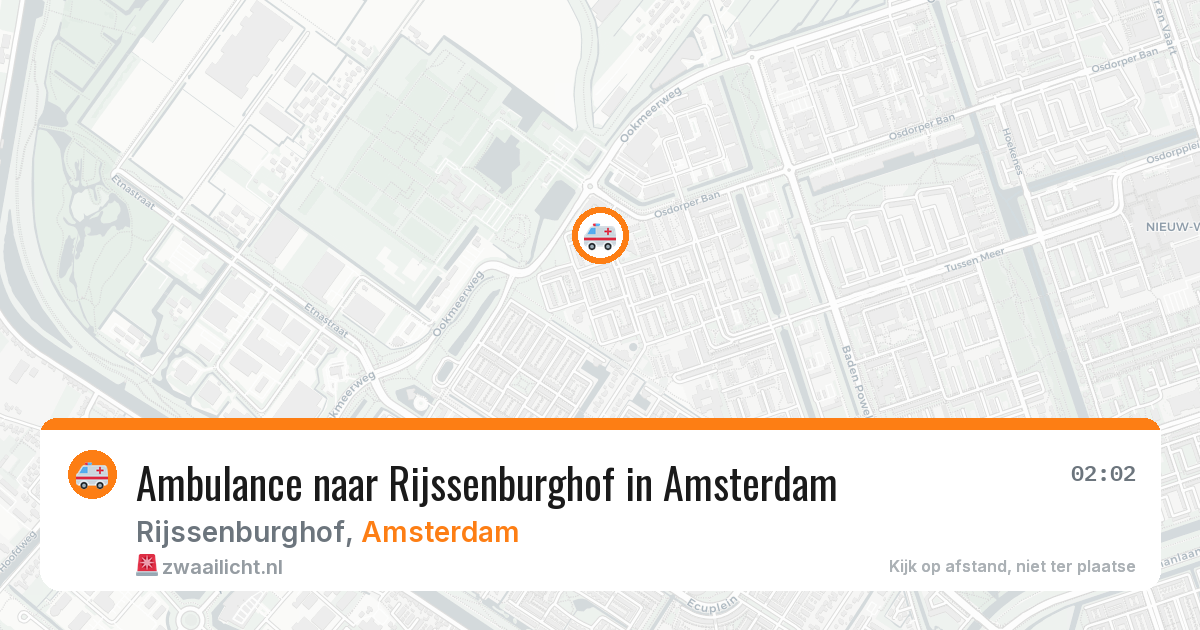 Ambulance naar Rijssenburghof in Amsterdam — 20 jun 2026