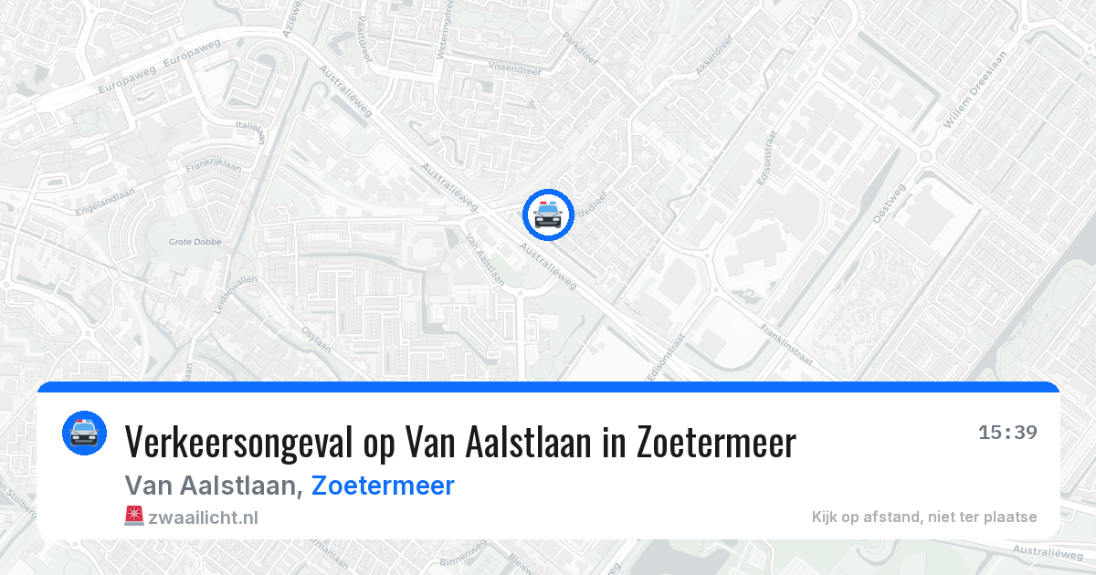 Verkeersongeval op Van Aalstlaan in Zoetermeer — 20 mei 2026