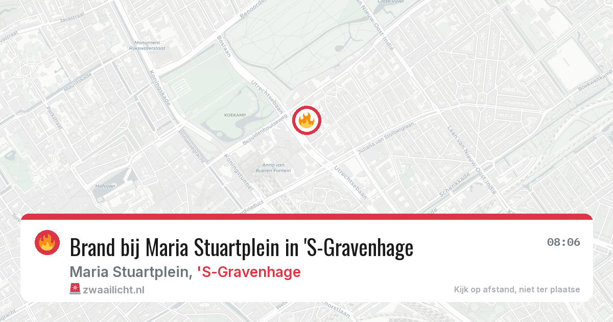 Brand bij Maria Stuartplein in 'S-Gravenhage — 28 mrt 2026