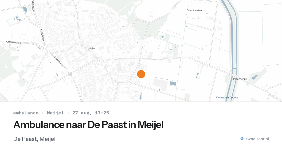 Ambulance naar De Paast in Meijel — 27 aug 2026