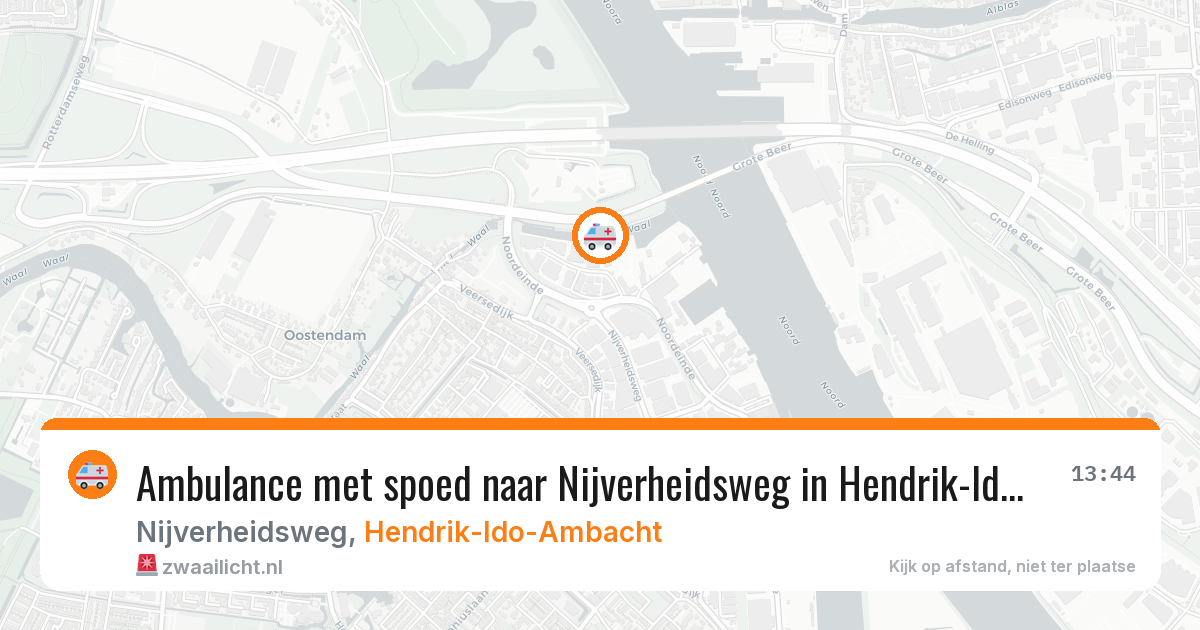 Ambulance met spoed naar Nijverheidsweg in Hendrik-Ido-Ambacht — 9 jun 2026