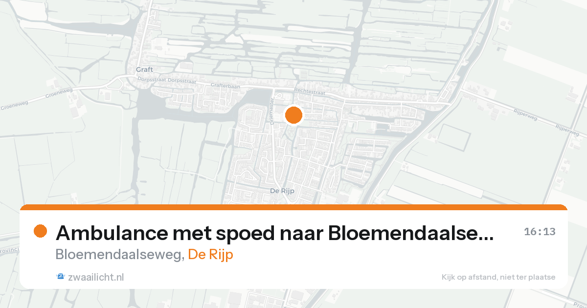 Ambulance met spoed naar Bloemendaalseweg in De Rijp — 20 aug 2026