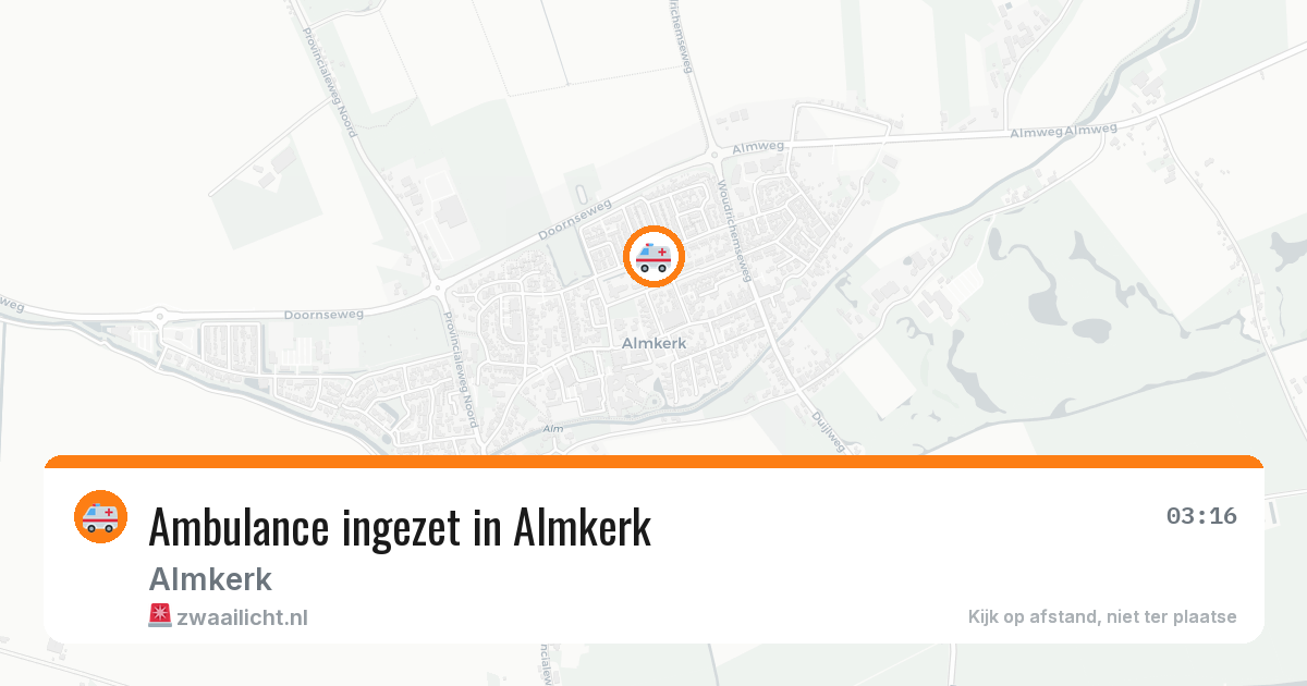 Ambulance ingezet in Almkerk — 25 apr 2026
