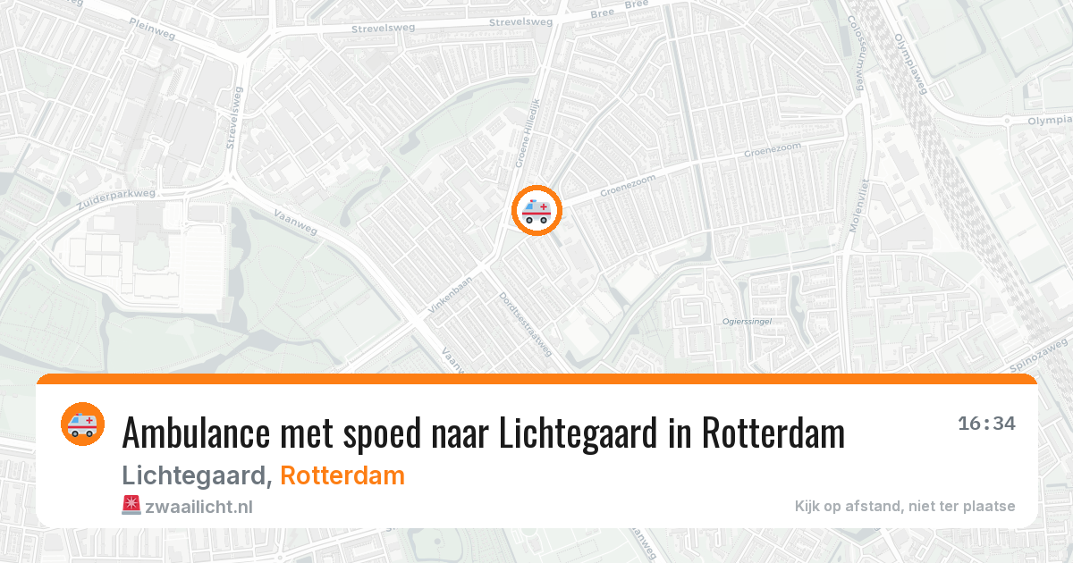 Ambulance met spoed naar Lichtegaard in Rotterdam — 3 jun 2026
