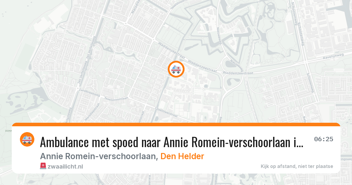 Ambulance met spoed naar Annie Romein-verschoorlaan in Den Helder — 10 jul 2026