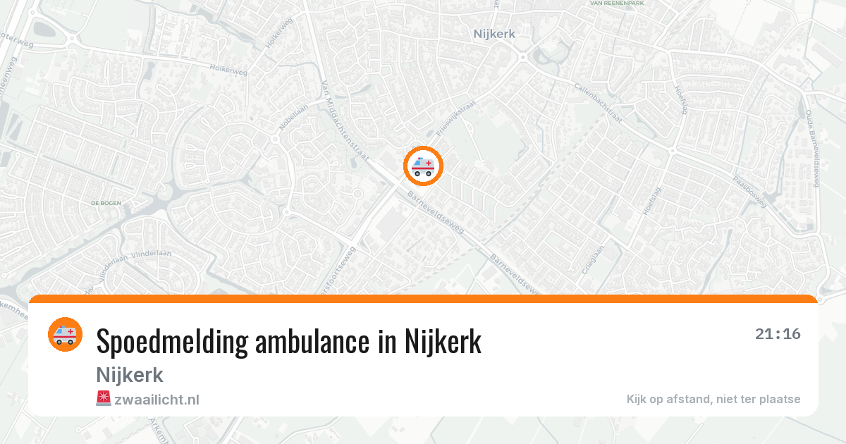 Spoedmelding ambulance in Nijkerk — 6 mei 2026
