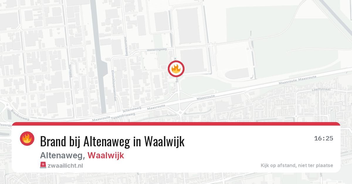 Brand bij Altenaweg in Waalwijk — 14 jun 2026