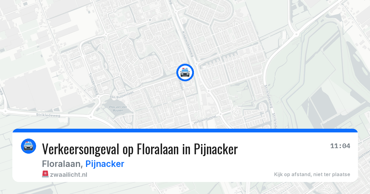 Verkeersongeval op Floralaan in Pijnacker — 10 aug 2026