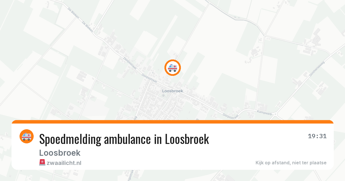 Spoedmelding ambulance in Loosbroek — 20 apr 2026