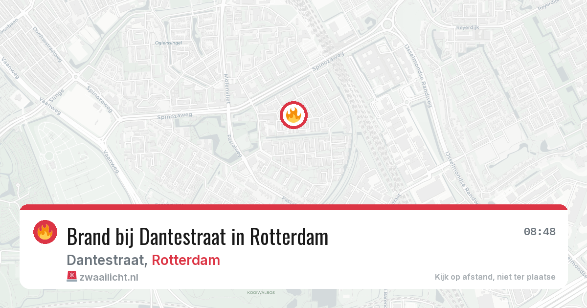 Brand bij Dantestraat in Rotterdam — 11 aug 2026