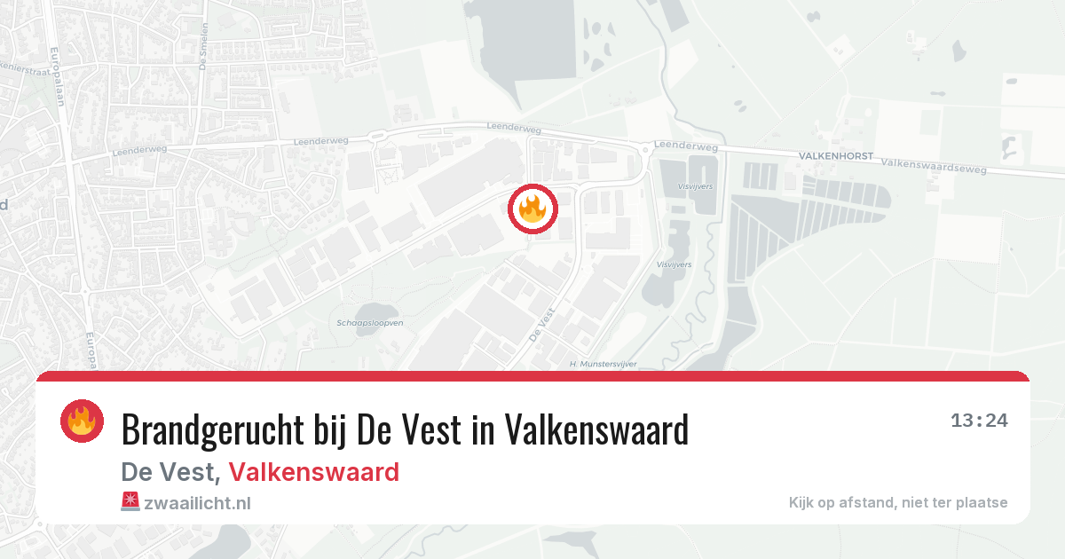 Brandgerucht bij De Vest in Valkenswaard — 28 mei 2026