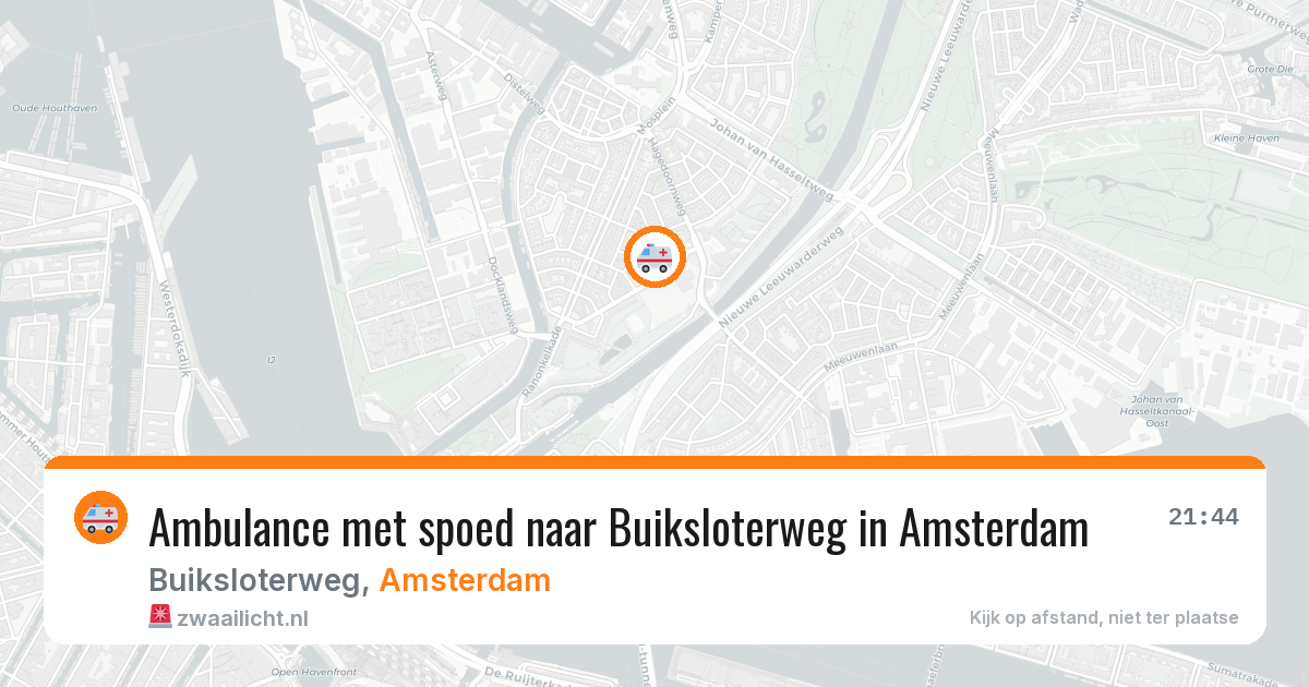 Ambulance met spoed naar Buiksloterweg in Amsterdam — 9 jun 2026