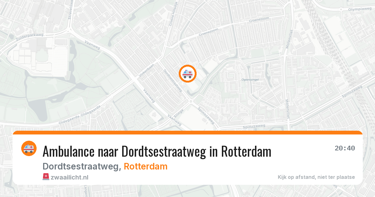 Ambulance naar Dordtsestraatweg in Rotterdam — 6 apr 2026