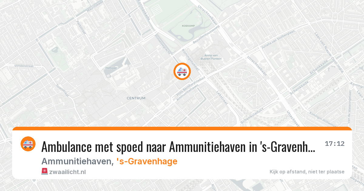 Ambulance met spoed naar Ammunitiehaven in 's-Gravenhage — 31 jul 2026