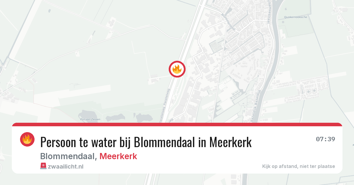 Persoon te water bij Blommendaal in Meerkerk — 27 jun 2026