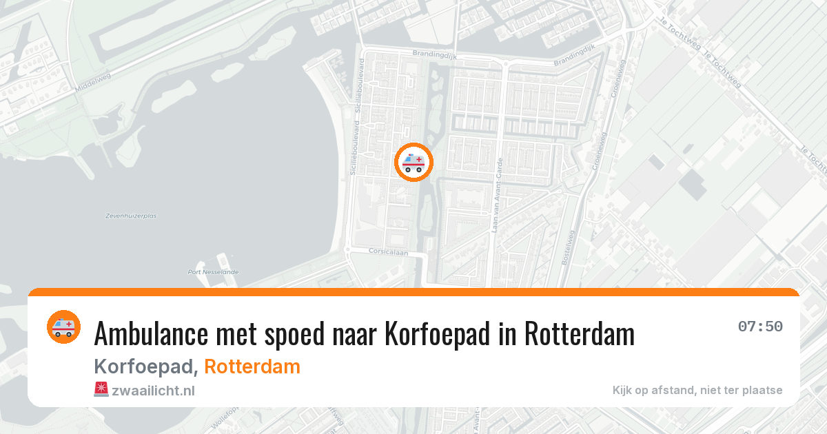 Ambulance met spoed naar Korfoepad in Rotterdam — 11 apr 2026