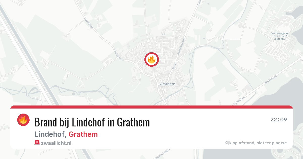 Brand bij Lindehof in Grathem — 14 mrt 2026