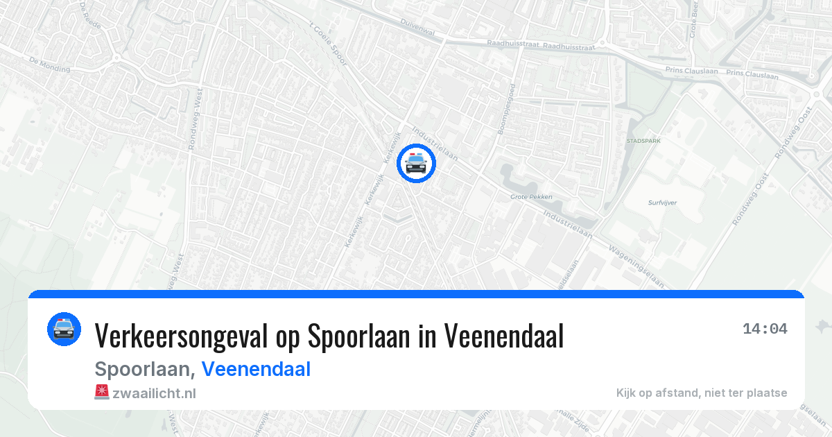 Verkeersongeval op Spoorlaan in Veenendaal — 28 jul 2026