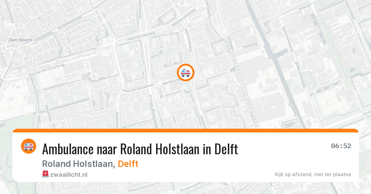 Ambulance naar Roland Holstlaan in Delft — 5 aug 2026