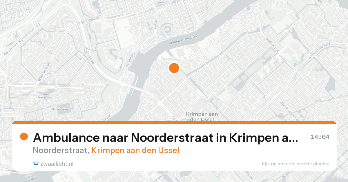 Ambulance naar Noorderstraat in Krimpen aan den IJssel — 22 aug 2026