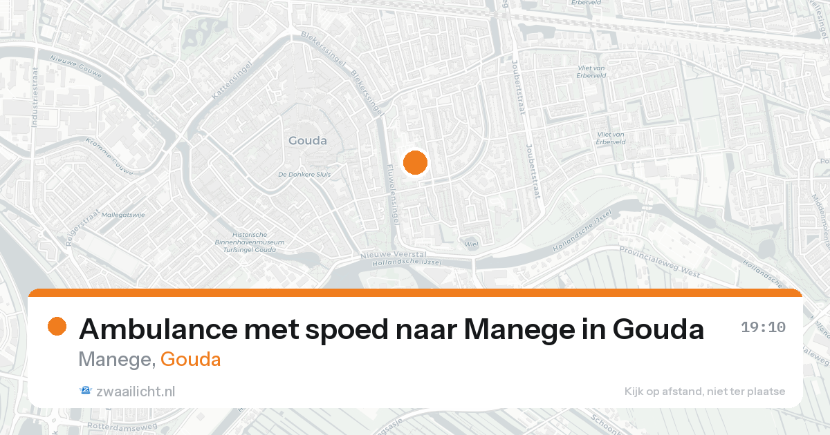 Ambulance met spoed naar Manege in Gouda — 8 jun 2026