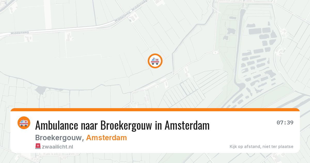 Ambulance naar Broekergouw in Amsterdam — 12 aug 2026