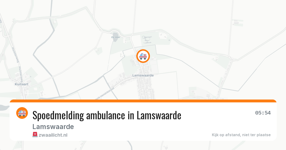 Spoedmelding ambulance in Lamswaarde — 24 jan 2026