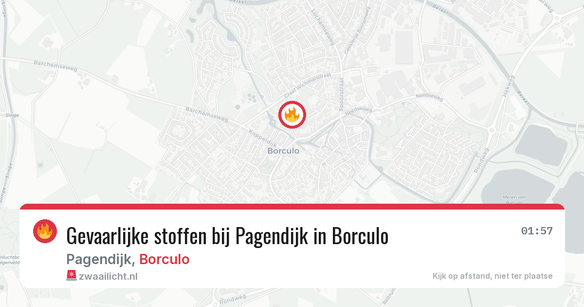 Gevaarlijke stoffen bij Pagendijk in Borculo — 21 mrt 2026