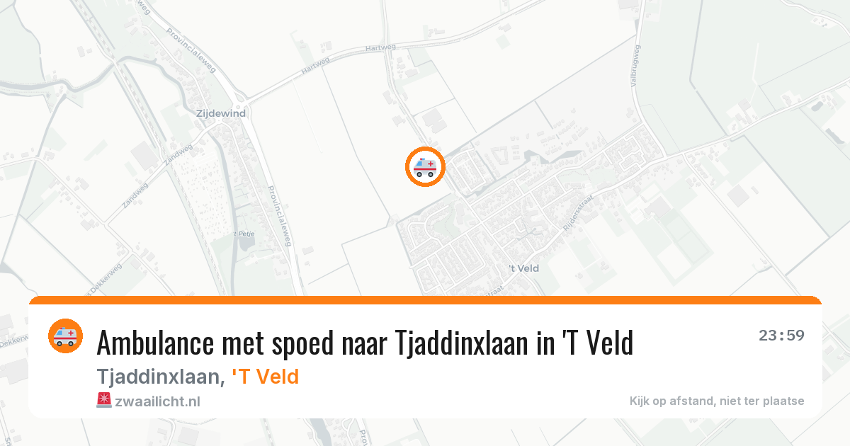Ambulance met spoed naar Tjaddinxlaan in 'T Veld — 25 jan 2026