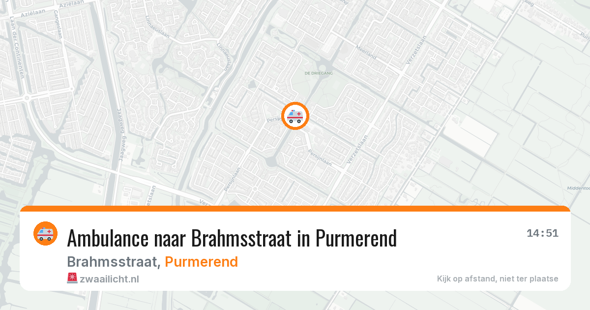 Ambulance naar Brahmsstraat in Purmerend — 12 aug 2026