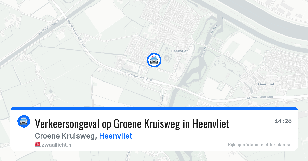 Verkeersongeval op Groene Kruisweg in Heenvliet — 6 mei 2026