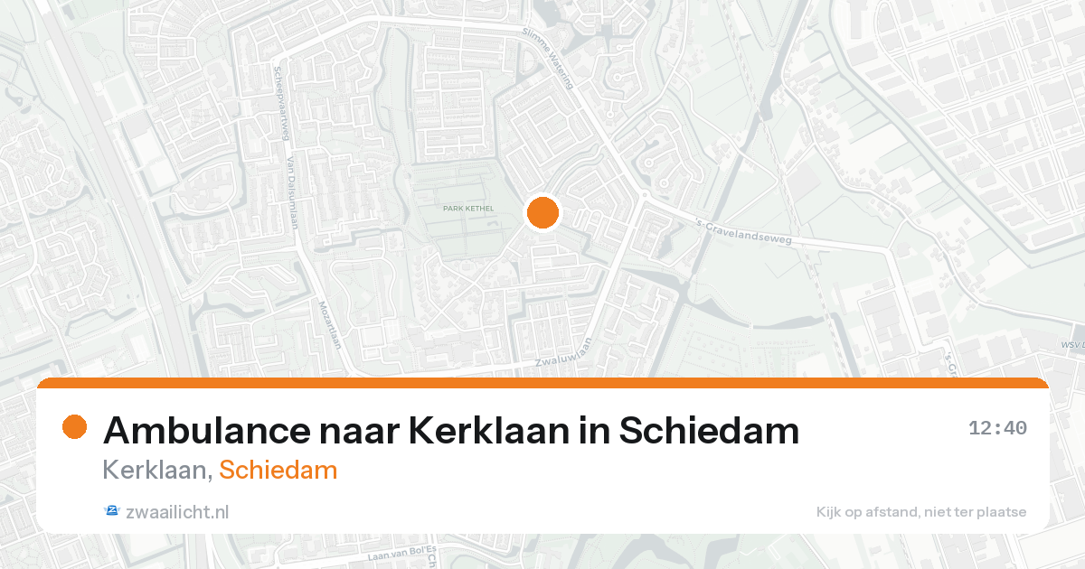 Ambulance naar Kerklaan in Schiedam — 17 aug 2026