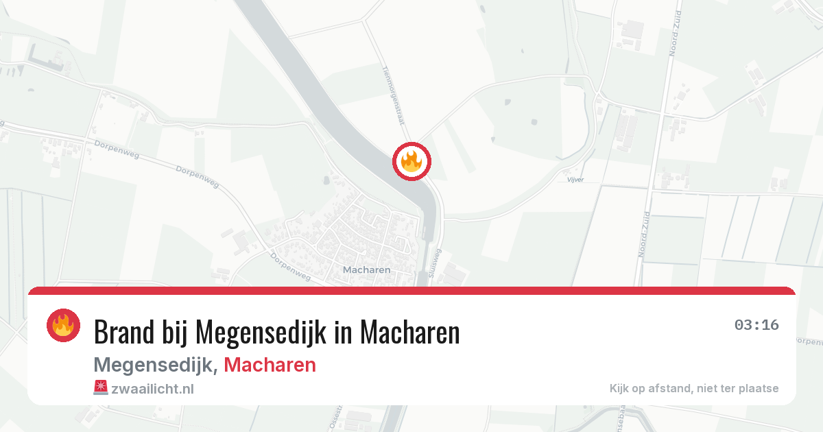 Brand bij Megensedijk in Macharen — 25 feb 2026