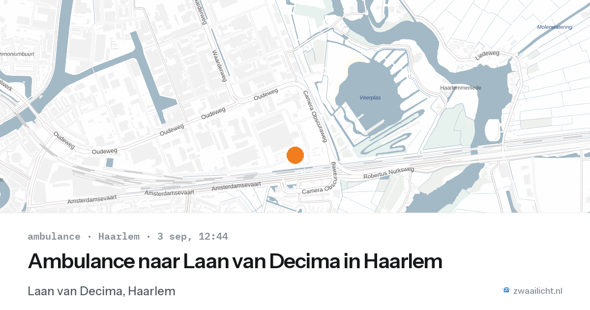 Ambulance naar Laan van Decima in Haarlem — 3 sep 2026