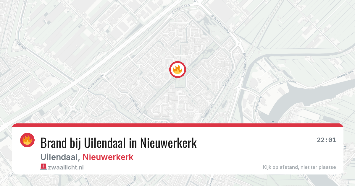 Brand bij Uilendaal in Nieuwerkerk — 7 jun 2026